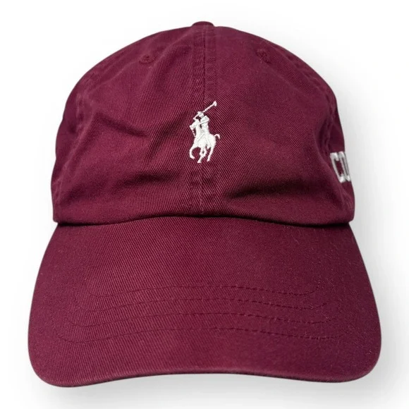 Polo Ralph Lauren Hat Mens OS Burgundy Maroon Colgate University Baseball Cap - Picture 2 of 8